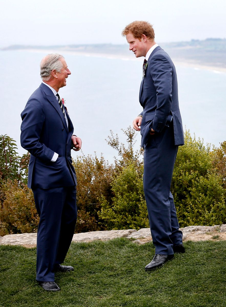 Prince Harry chats with King Charles III