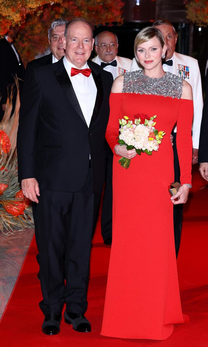 The royal mom of two looked radiant in red on Mother's Day at a gala dinner