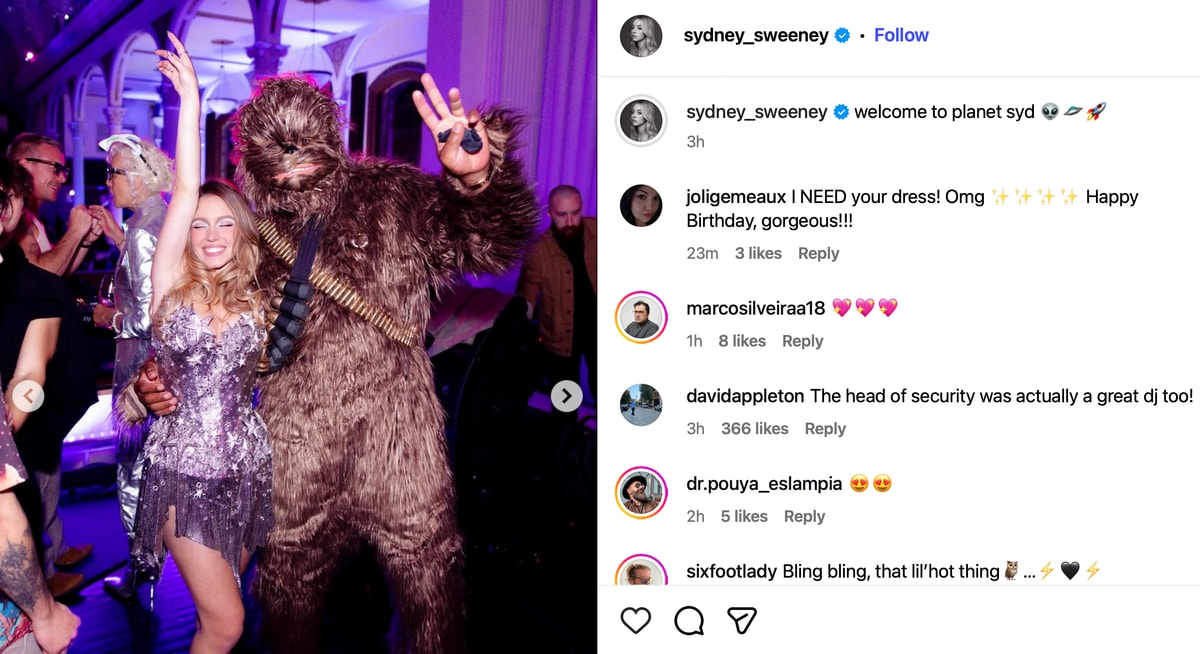 Sweeney herself made headlines for slipping into a starry metal mesh mini once worn by Britney Spears during her "Circus" era. 