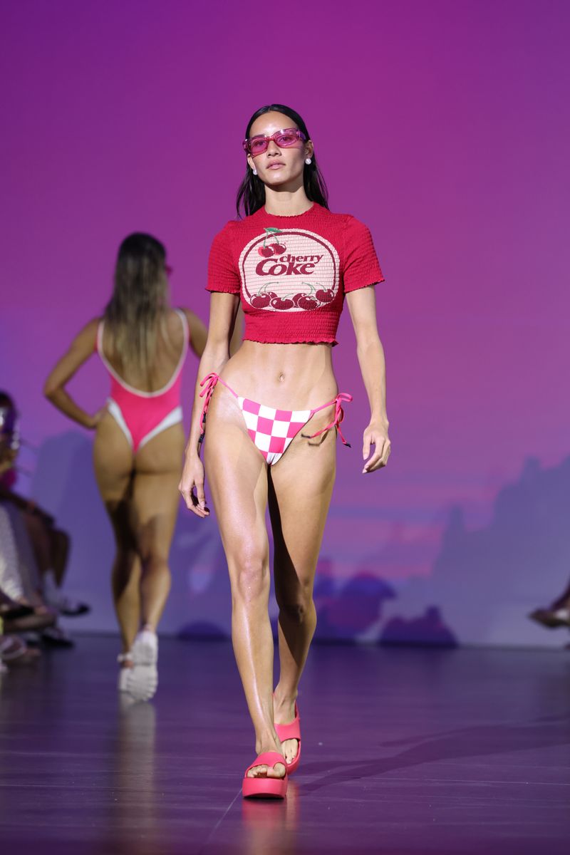 A model walks the runway at the Maaji show during Paraiso Miami Swim Week 2025 at The Temple House 