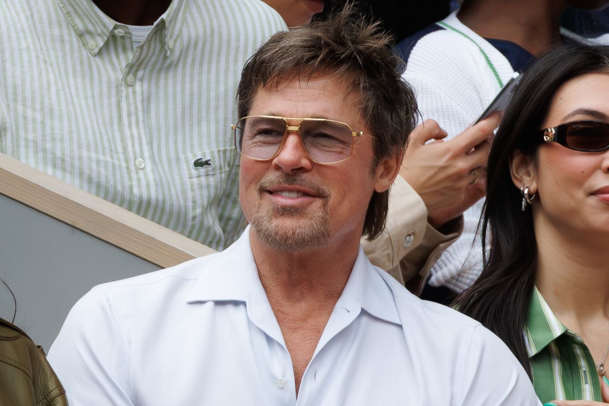 Paris, France - June 6: Brad Pitt attends the women's final on day 14 of the 2026 French Open, Roland-Garros 2026, Grand Slam tennis tournament at Stade Roland Garros on June 6, 2026 in Paris, France. (Photo by Tnani Badreddine/DeFodi Images/DeFodi via Getty Images) 
