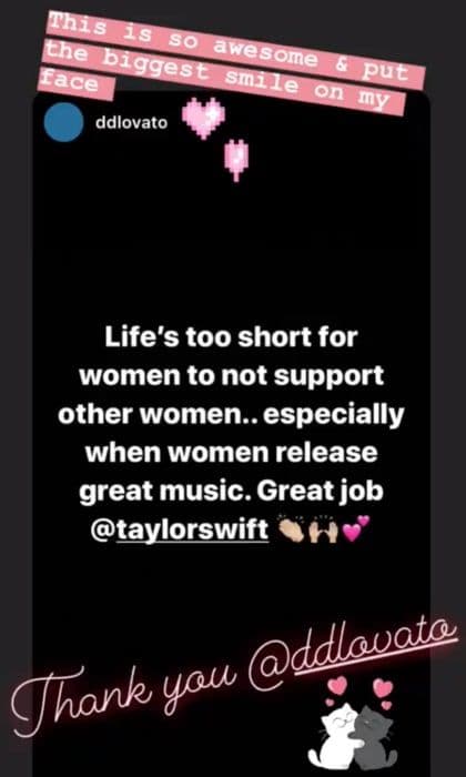 taylor swift talks demi lovato