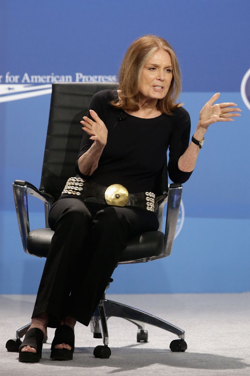 American feminist, journalist and political activist Gloria Steinem