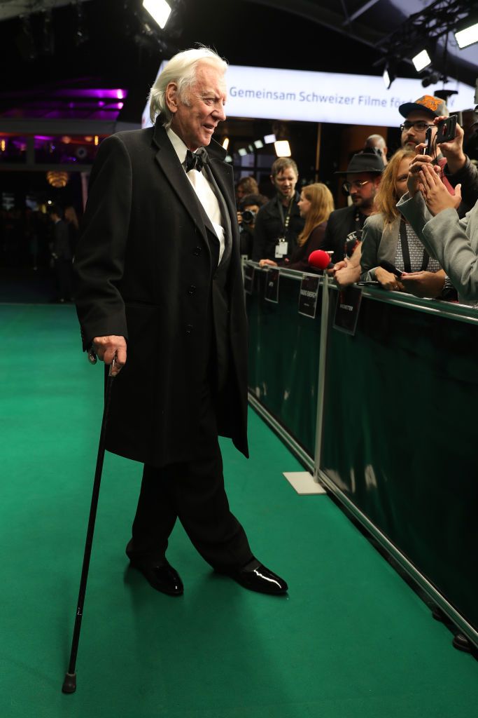 ZURICH, SWITZERLAND - SEPTEMBER 28:  Donald Sutherland attends the "The Burnt Orange Heresy" premiere during the 15th Zurich Film Festival at Kino Corso on September 28, 2019 in Zurich, Switzerland. (Photo by Andreas Rentz/Getty Images for ZFF)