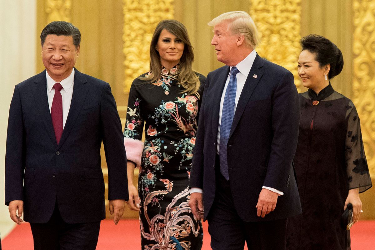 Now, nearly a decade later, that fashion moment is being revisited as Trump conducts another high-profile visit to Beijing, this time without the First Lady accompanying him. 