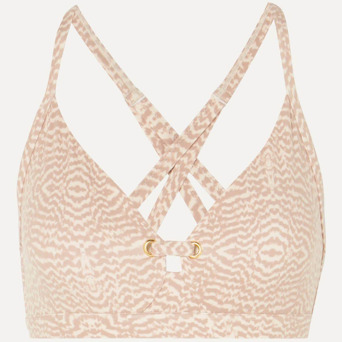 Lindley eyelet-embellished printed stretch sports bra from Varley