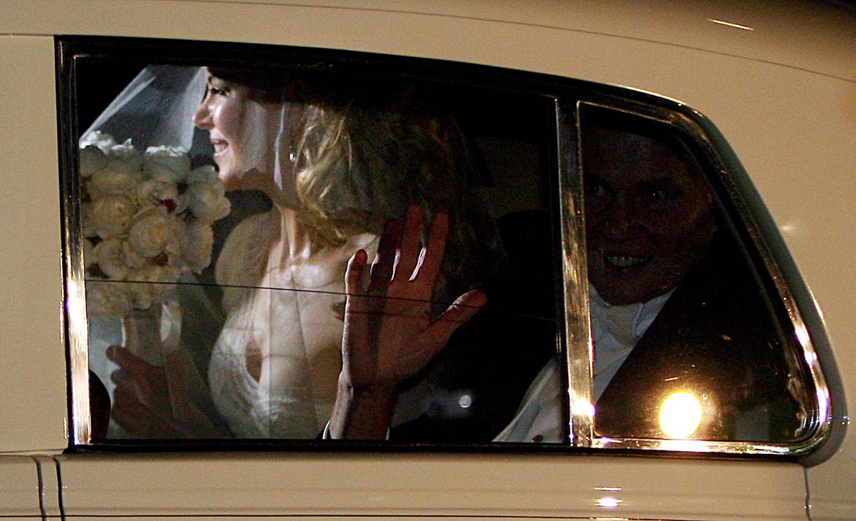 Nicole Kidman arriving at her wedding to Keith Urban on 25 June 2006. 