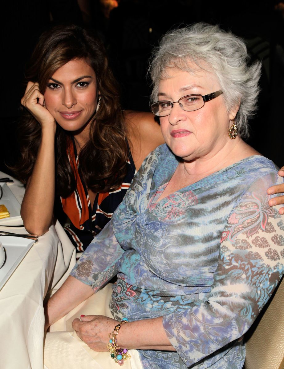 Actress Eva Mendes and her mother