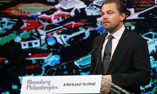 Leonardo DiCaprio shows his eco-warrior side by giving a speech at the Paris Climate Conference last December.
<br>
Photo: Getty Images