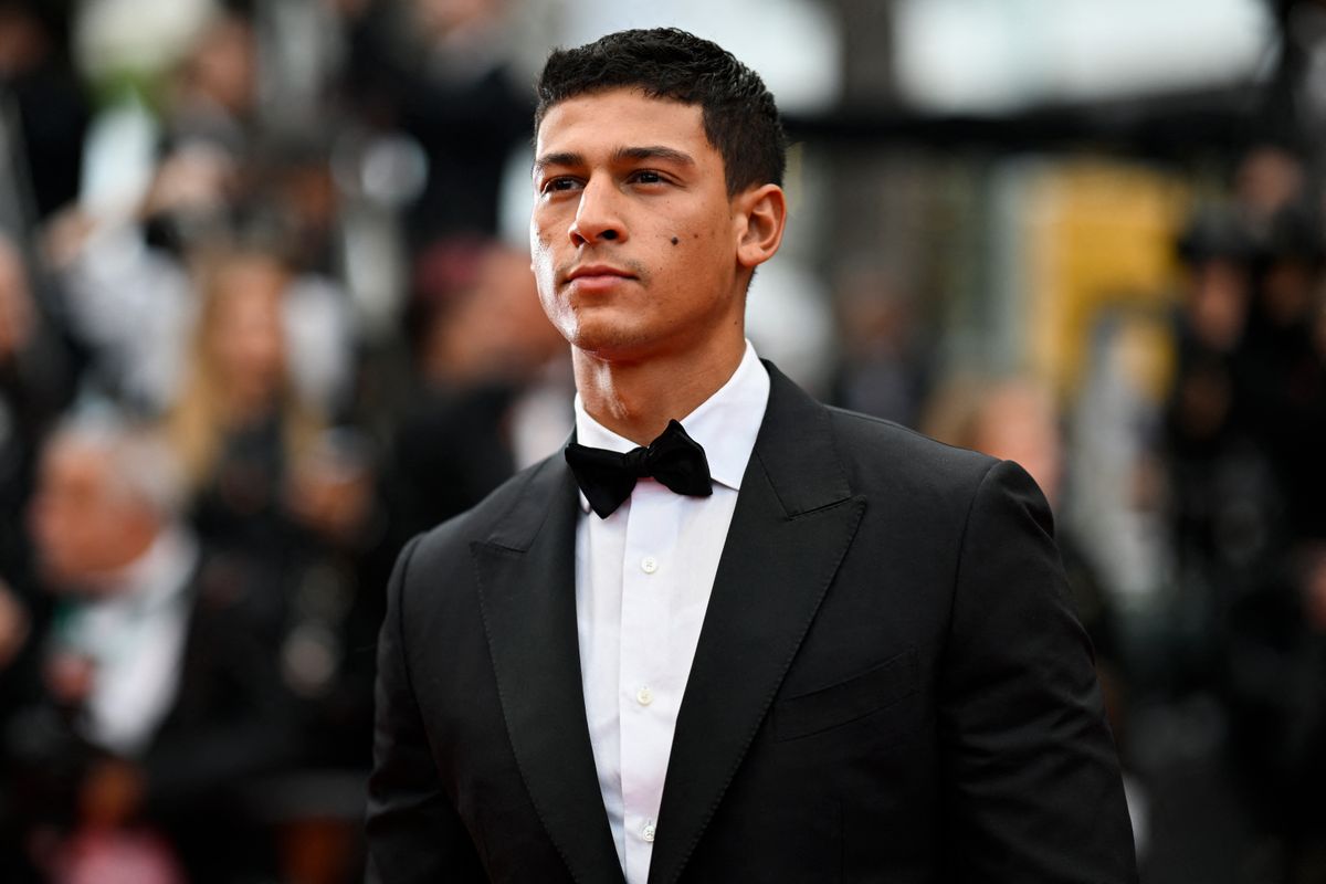 Emilio Sakraya arrives for the screening of the film "Indiana Jones and the Dial of Destiny" during the 76th edition of the Cannes Film Festival 