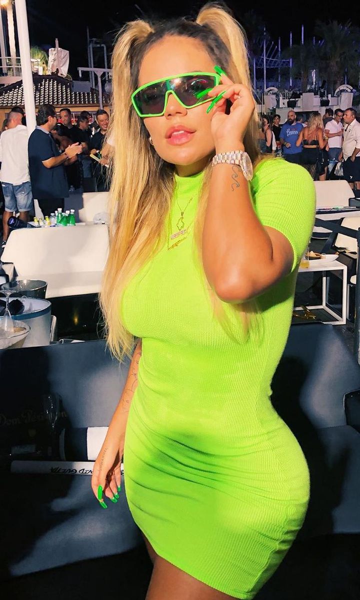 Karol G monochrome outfits