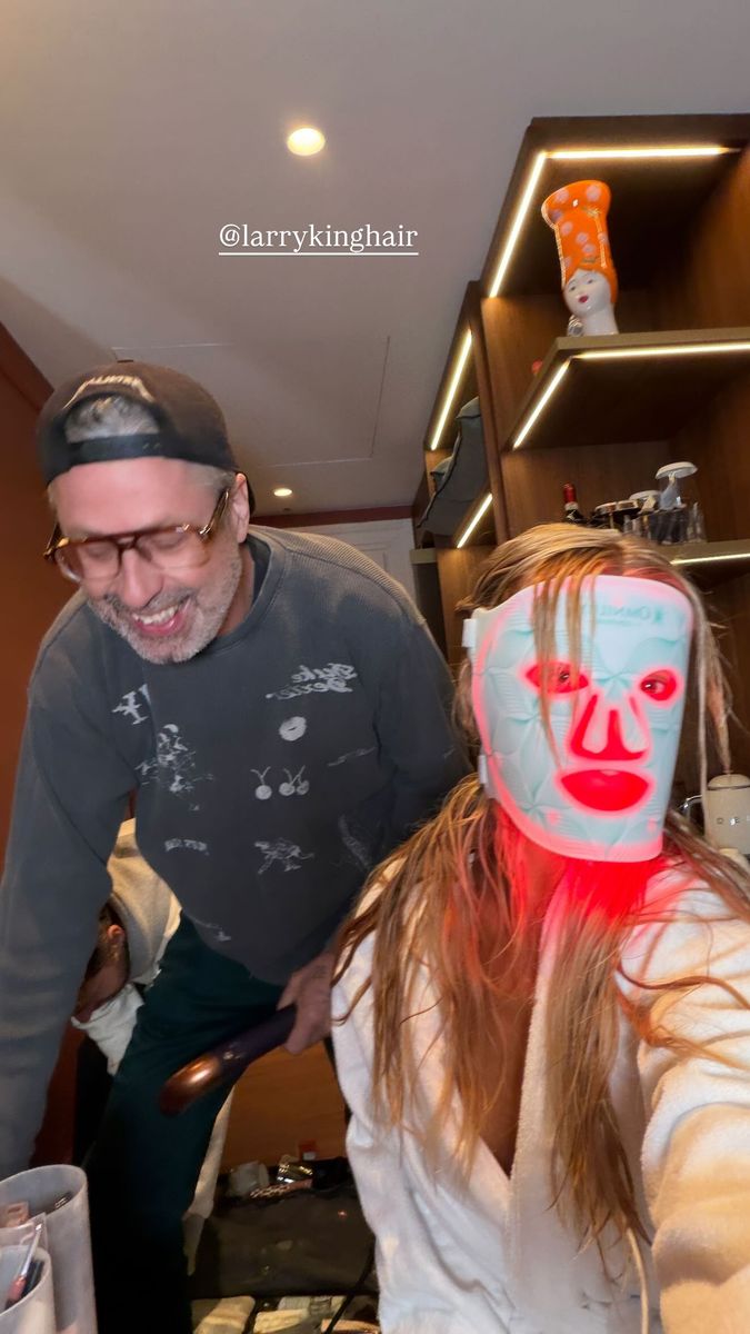 She had some red light therapy as well