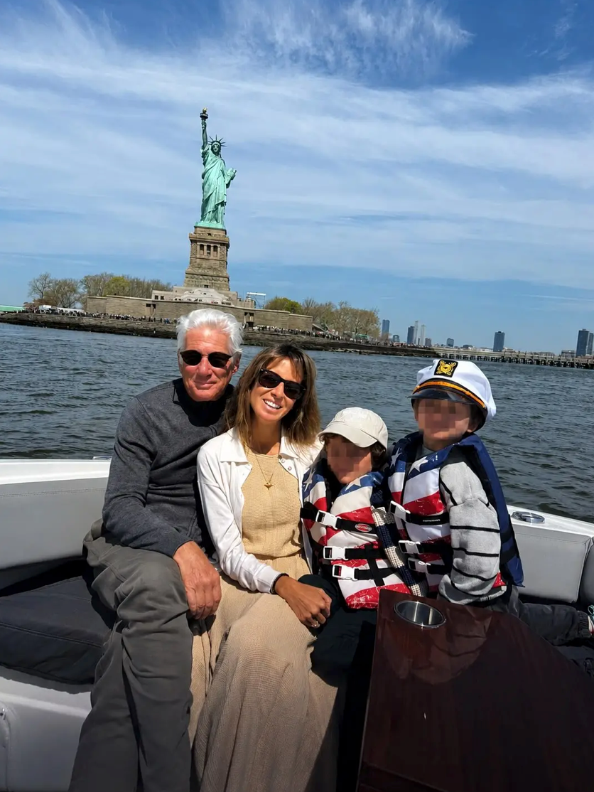 Richard Gere and Alejandra Silva celebrated the Fourth of July with their sons during a visit to New York City.