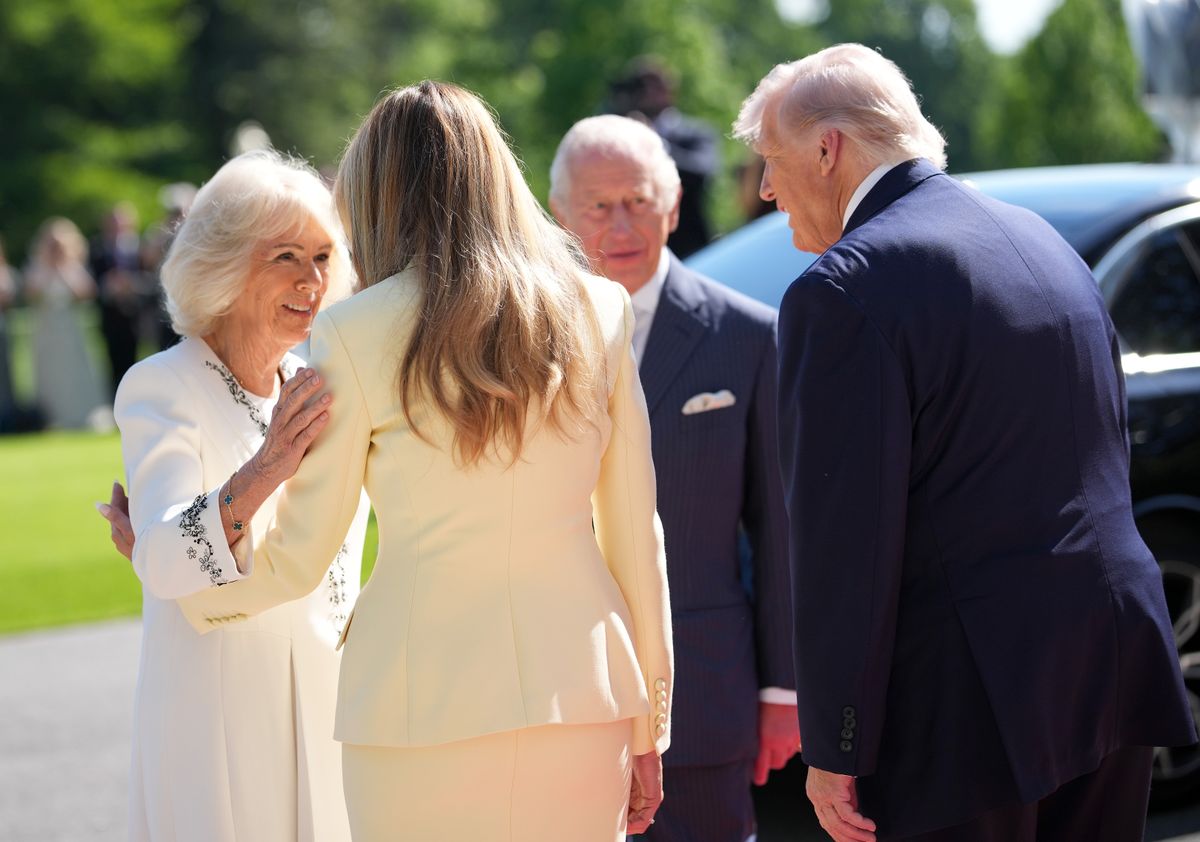 Held at the South Portico, the greeting unfolded with familiar diplomatic choreography.