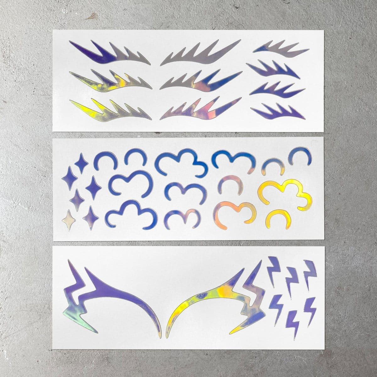 Holographic Face Decals Fantasy Set