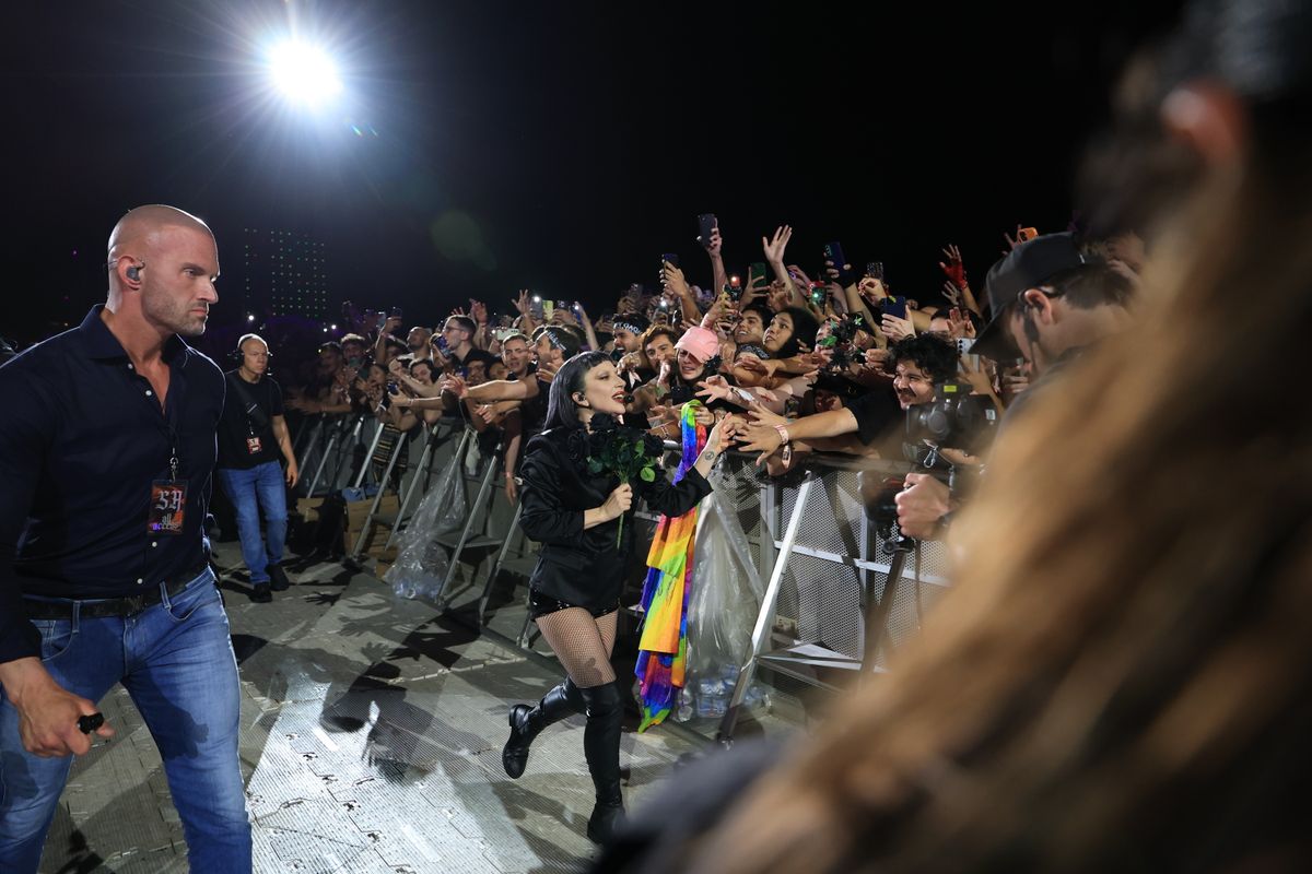  Lady Gaga performs at Copacabana Beach on May 3, 2025 in Rio de Janeiro, Brazil.  (Photo by Kevin Mazur/WireImage for Live Nation)