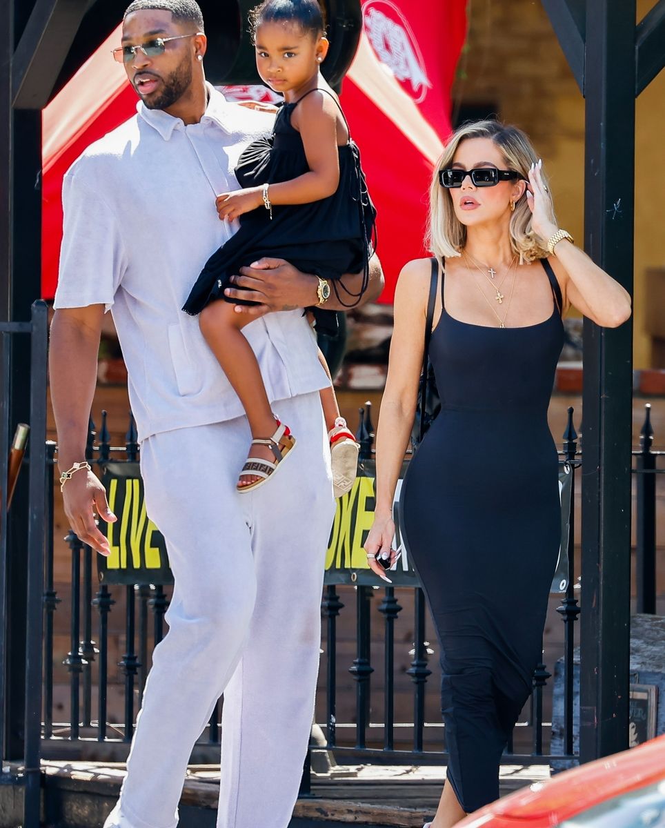 Tristan Thompson and Khloe Kardashian seen with their daughter True, when they were together