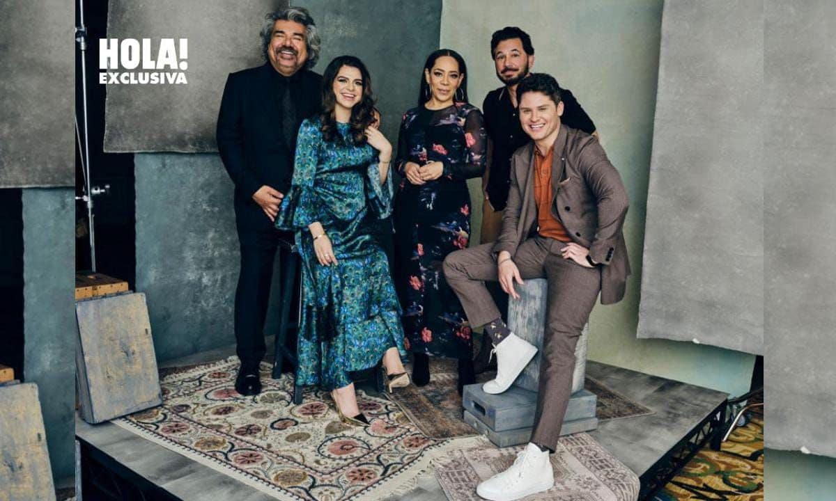 George Lopez, Mayan Lopez, Selenis Leyva, Al Madrigal and Matt Shively of NBC’s ‘Lopez vs. Lopez’