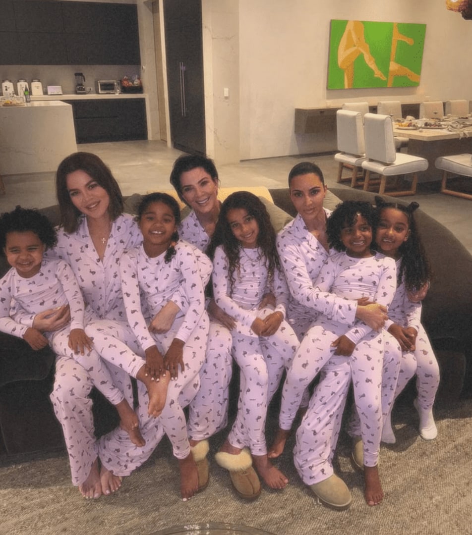 The Kardashian family during their 2025 Easter celebration.