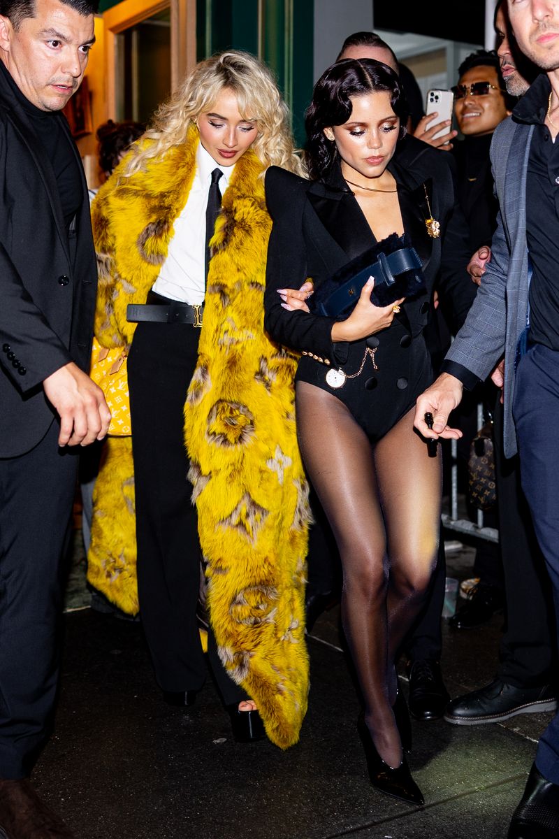 Jenna Ortega and Sabrina Carpenter are seen at the A$AP Rocky x Ray Ban Met Gala After Party 