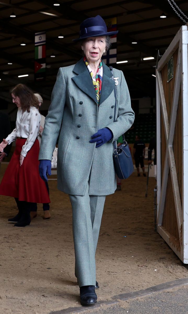 Princess Anne, Princess Royal, attended the Riding for the Disabled Association National Championships at Hartpury University and Hartpury College on July 12, 2024, in Gloucester, England.