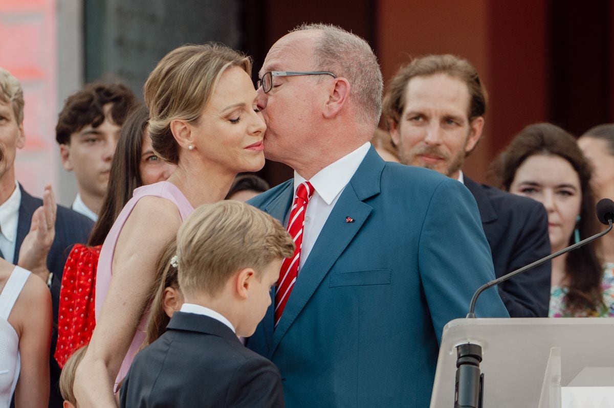 Princess Charlene of Monaco, Prince Albert II of Monaco, and Prince Jacques of Monaco 