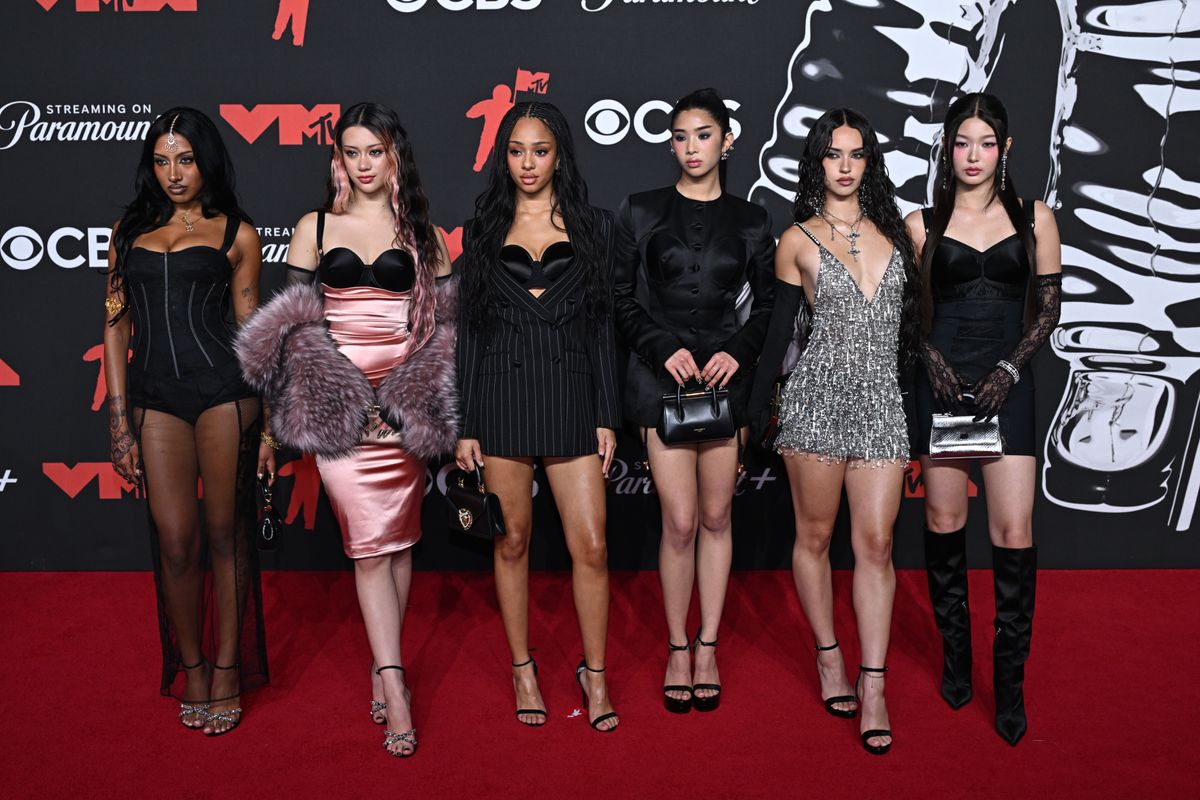 Katseye attending the MTV Video Music Awards 2025 