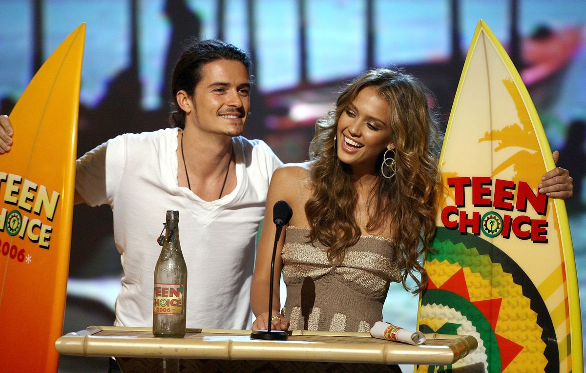Orlando Bloom and Jessica Alba crossed paths before
