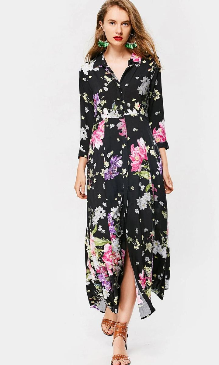 Vestido midi floral de Zaful