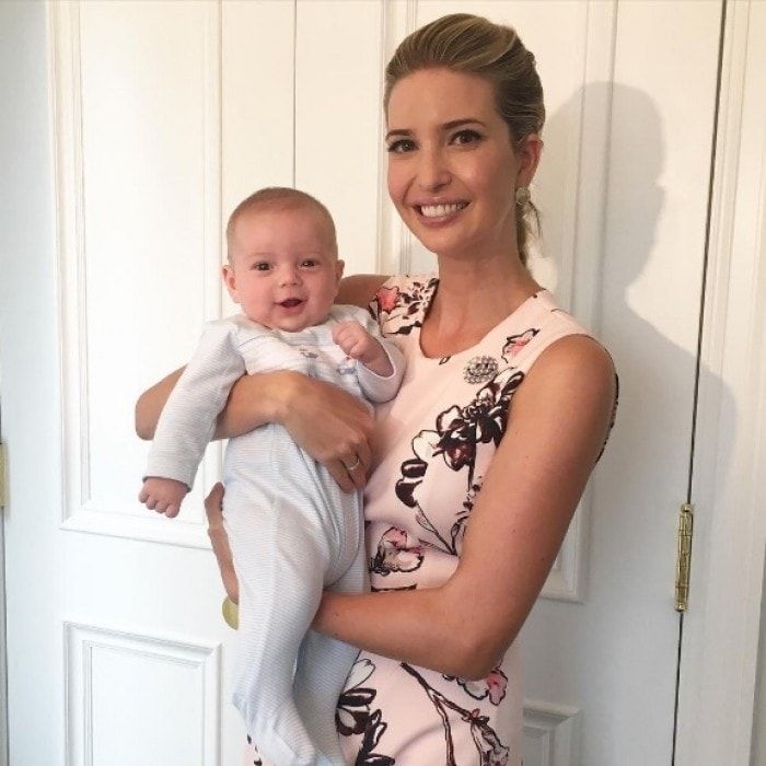 Ivanka showed off her littlest man and his super smile. She captioned the photo, "Big little boy."
<br>
Photo: Instagram/ivankatrump
