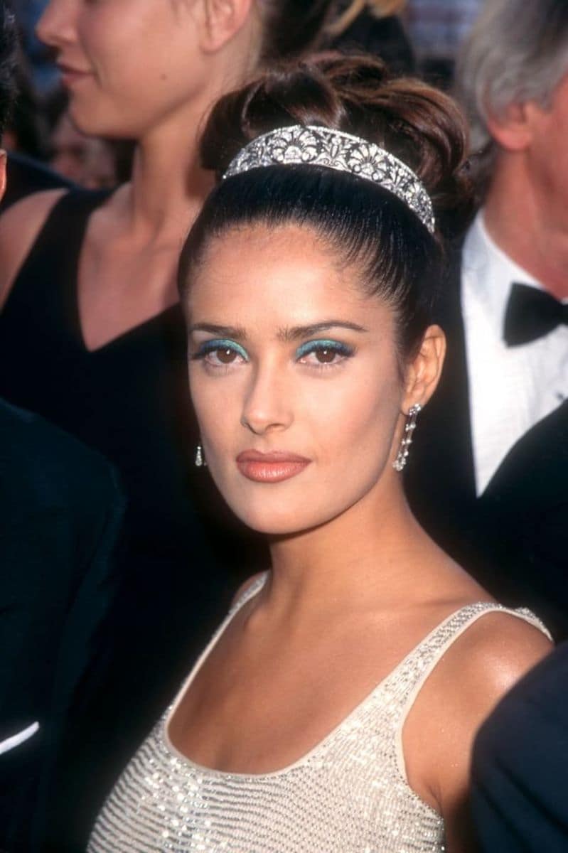 Salma Hayek wore an Armani dress to her first Oscars in 1997.