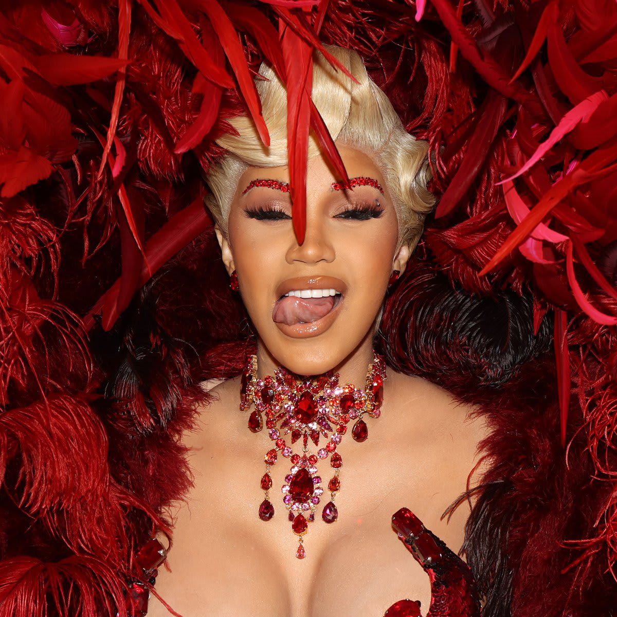 Cardi B wearing Thierry Mugler