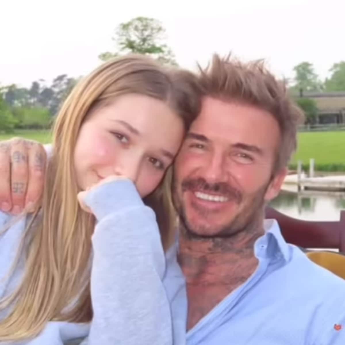 Harper and David Beckham