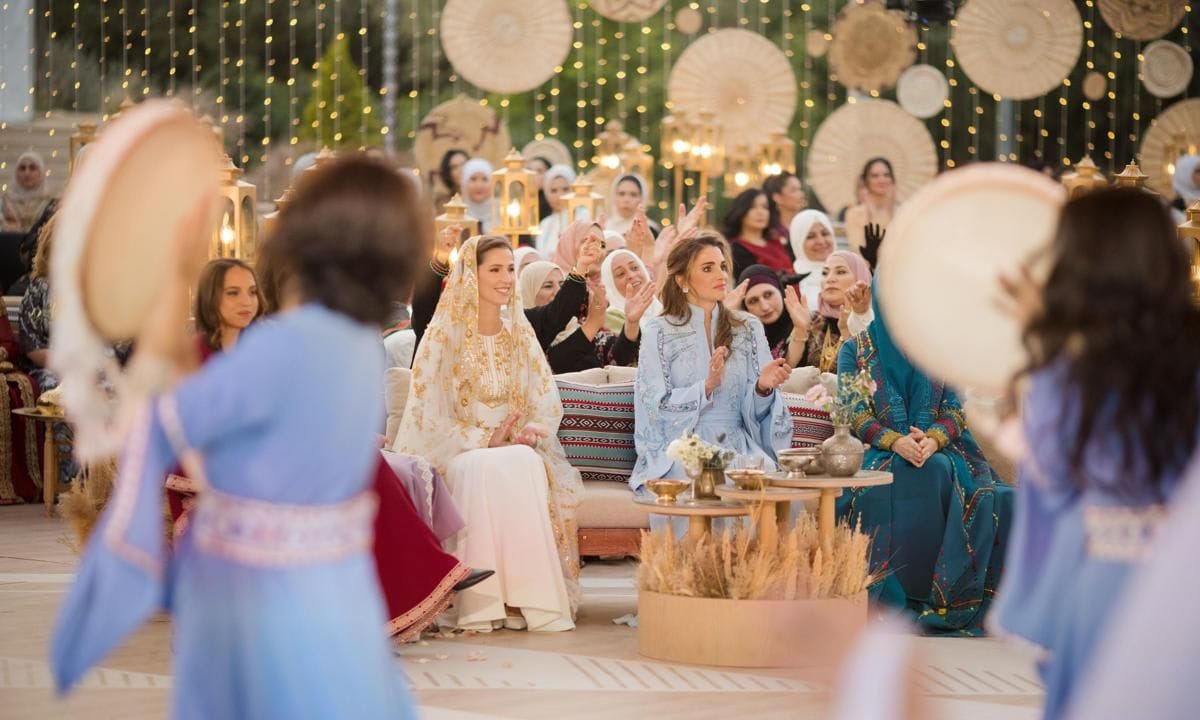 The Queen welcomed her guests saying, "I'm so happy that you could all be here to celebrate with us. Today is a special day for us, and to our entire Jordanian family: Our joy is one and the same near or far, you are all in our hearts today."