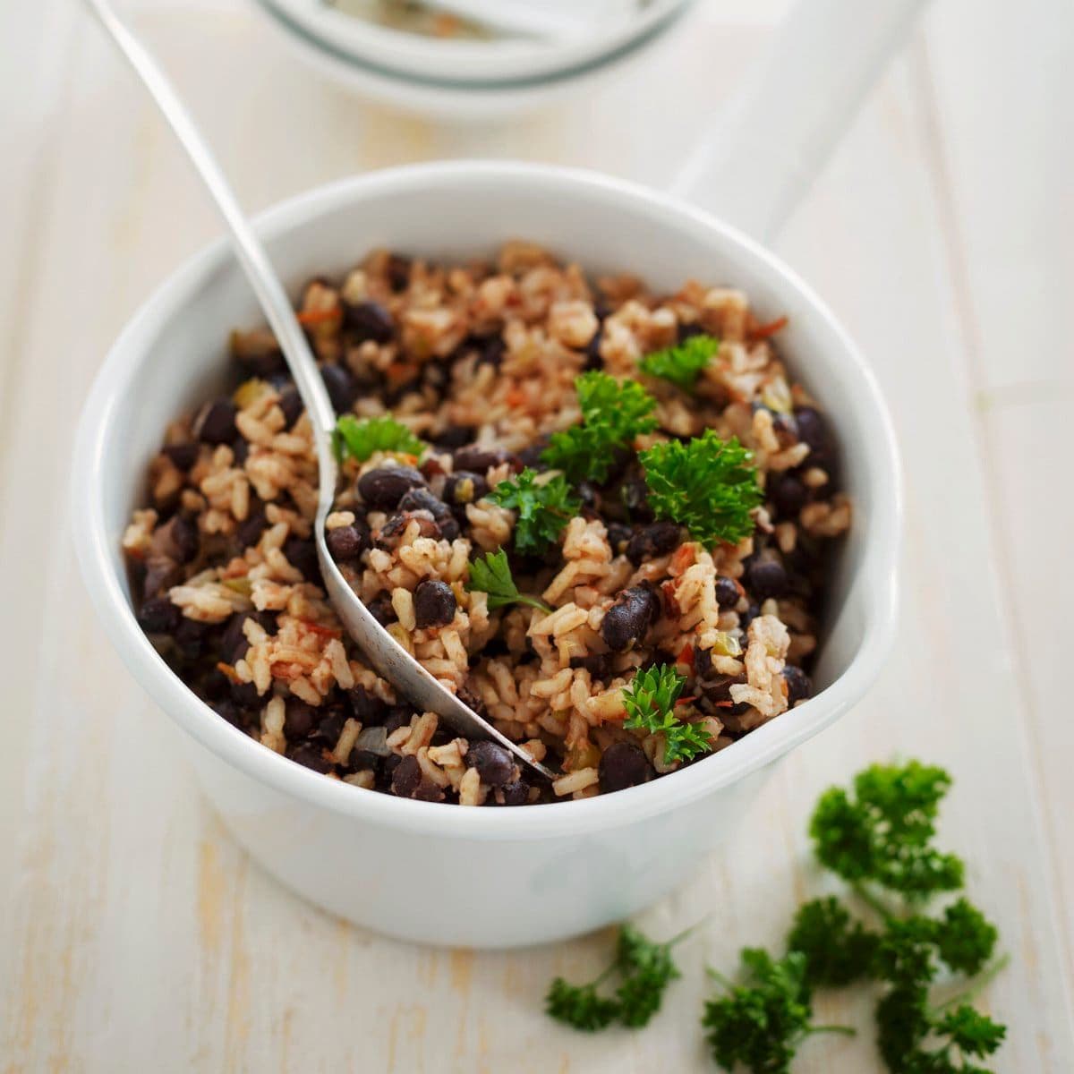 Moros y Cristianos (rice with black beans, Cuba)