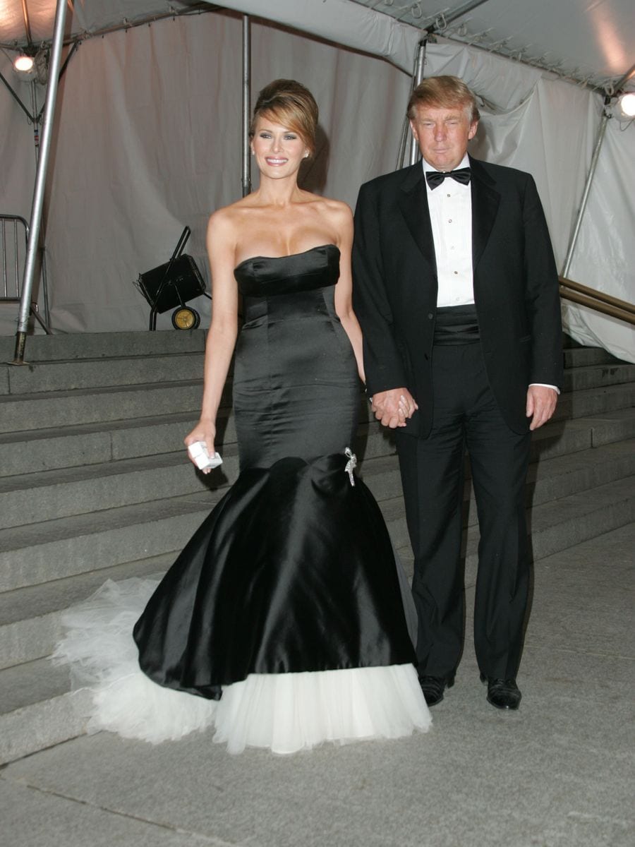 Melania and Donald Trump at the Met Gala celebrating "Chanel"