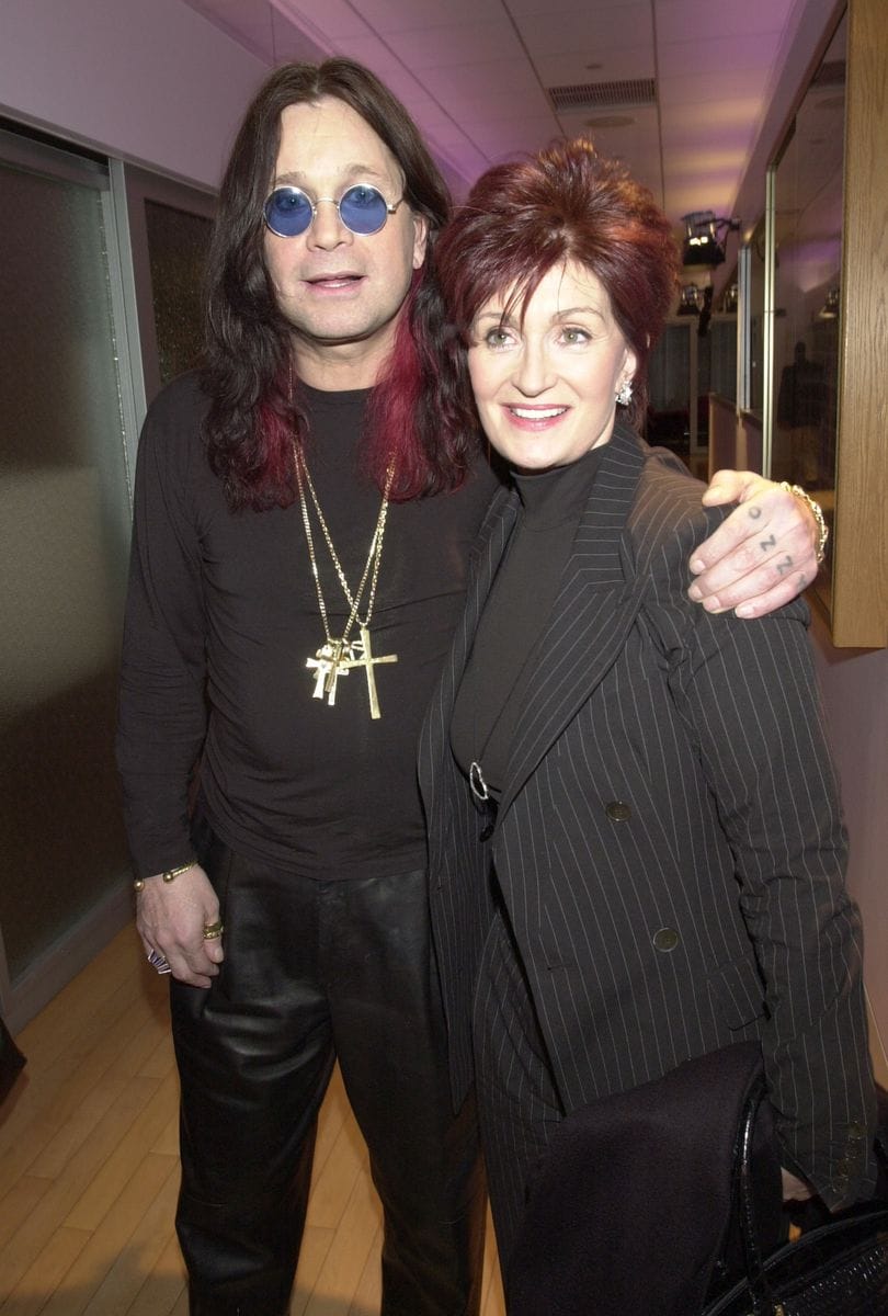Ozzy and Sharon Osbourne backstage at MTV's TRL