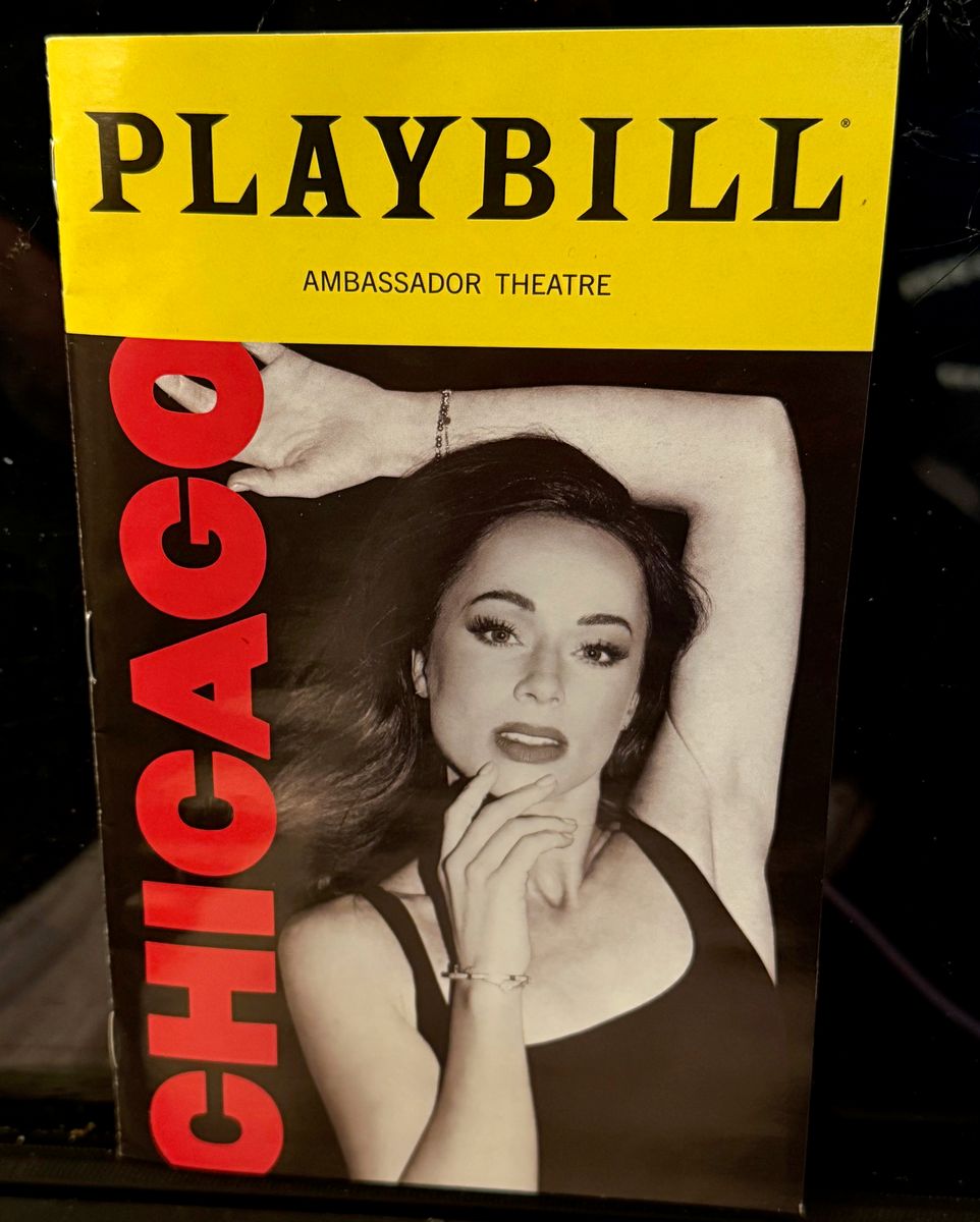 The playbill at "Chicago" on Broadway at The Ambassador Theatre.