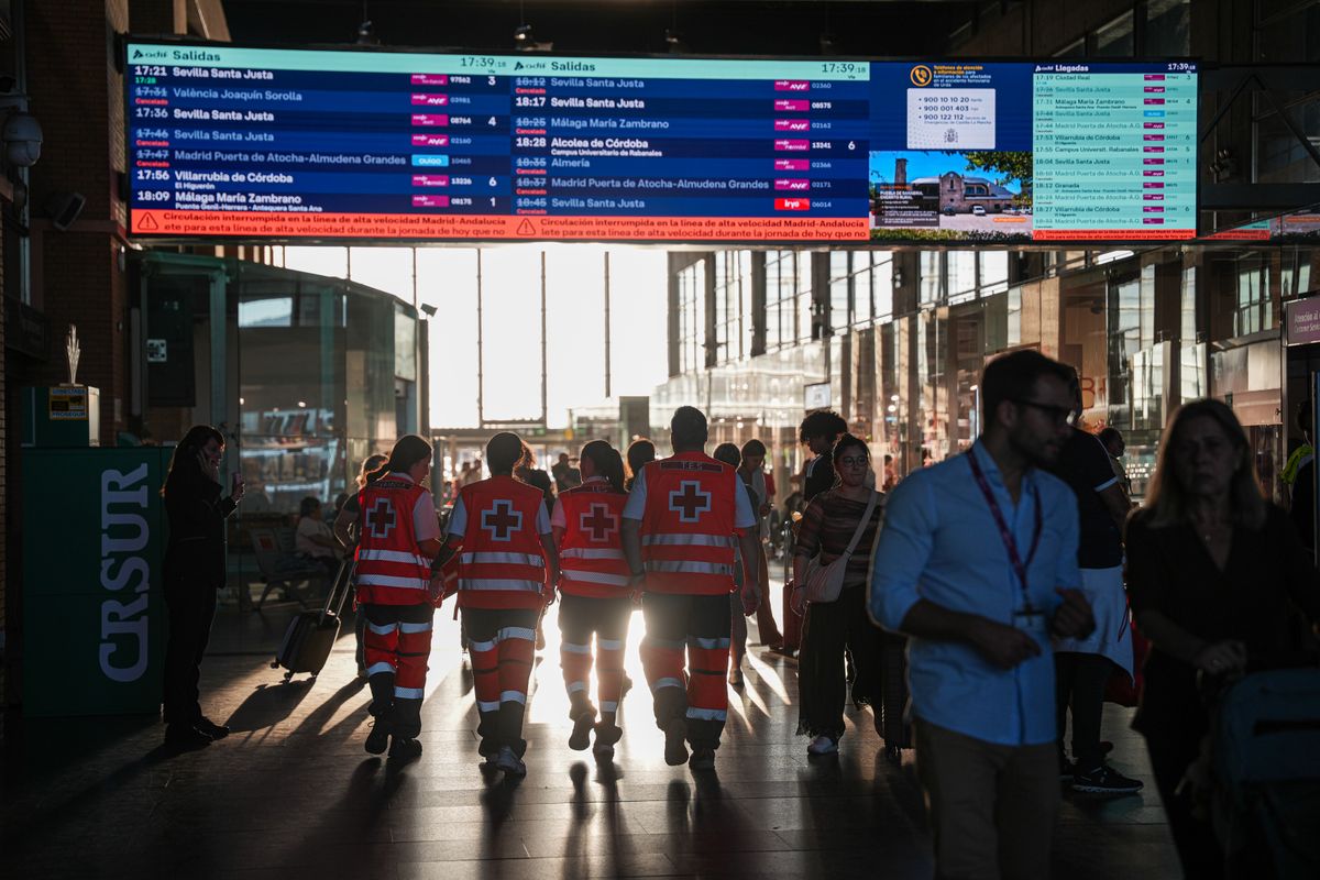 Emergency crews respond to the deadly collision between two high-speed trains near Urda, Spain, on October 28, 2026.