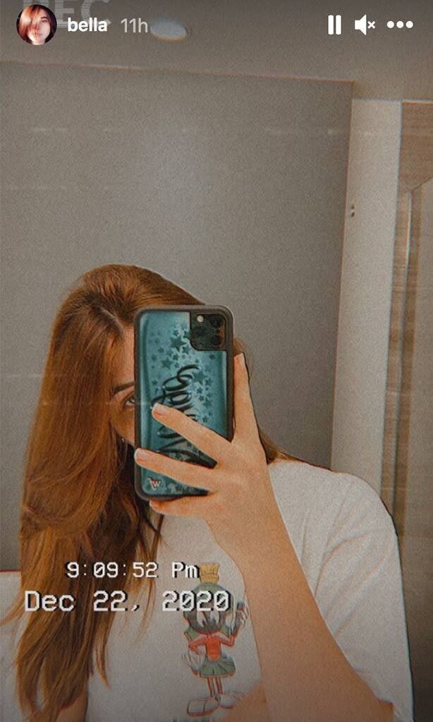 Bella Giannulli posts a picture of her auburn hair to match mom Lori Loughlin from her 'Full House' days