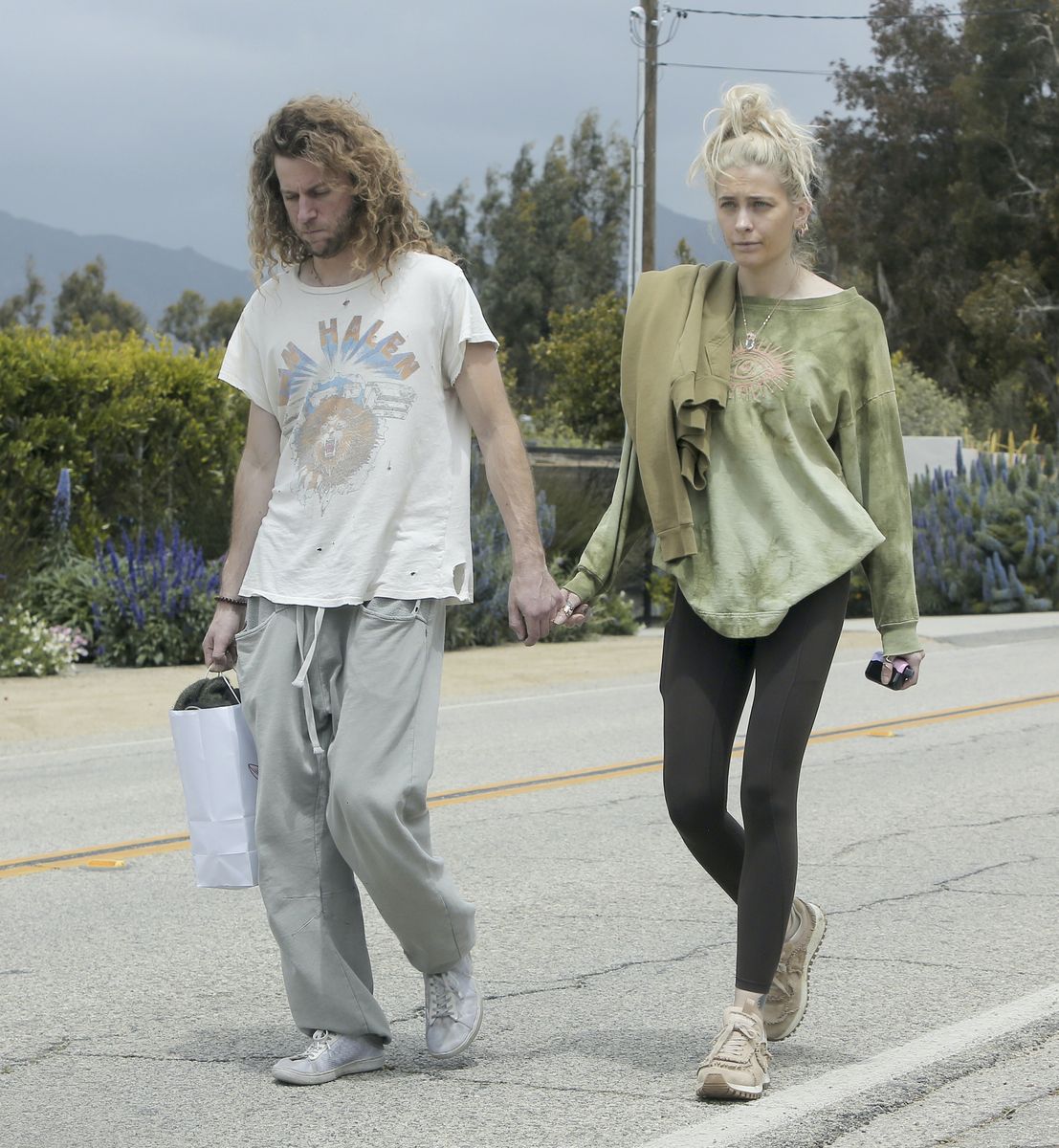 Paris Jackson and fiancé Justin Long