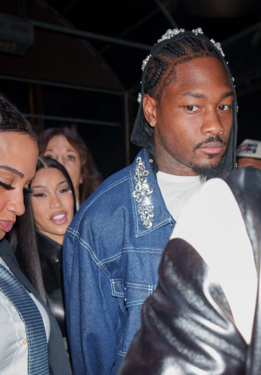 Cardi B and Stefon Diggs are seen on May 12, 2025