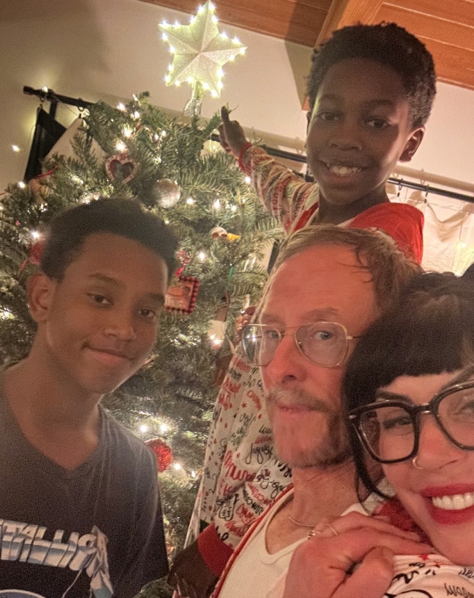 The Shriner family celebrating Christmas