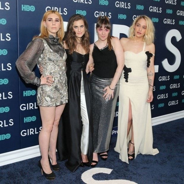 The cast of <i>Girls</i> celebrated the premiere of their last season in NYC.
Photo: Getty Images