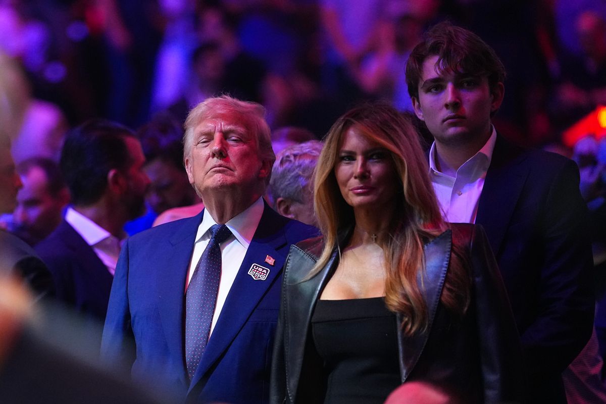 Social media users quickly reacted to Barron Trump's latest appearance, with many pointing to his resemblance to his mother, Melania Trump.