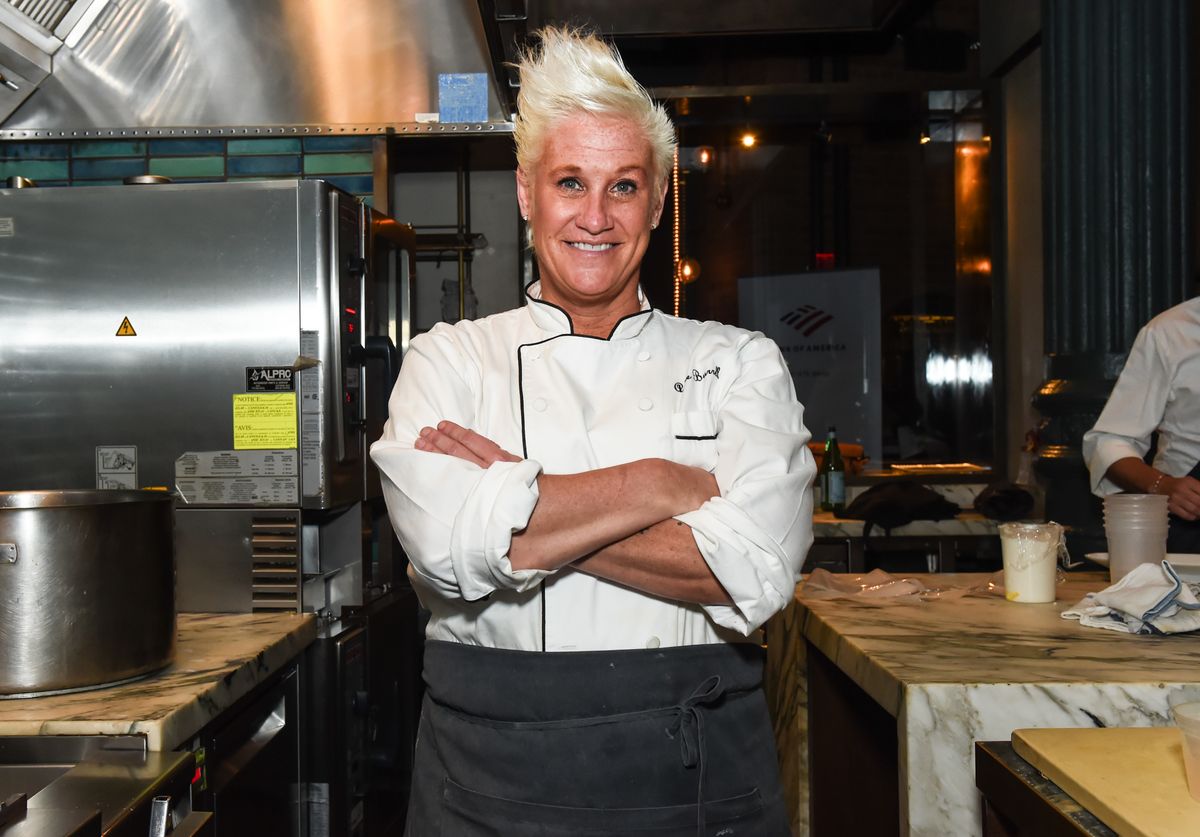  Chef Anne Burrell poses during the Food Network & Cooking Channel New York City Wine & Food Festival presented by Capital One - Dinner with Anne Burrell and Marc Murphy part of the Bank of America Dinner Series at Chefs Club on October 10, 2019 in New York City. (Photo by Daniel Zuchnik/Getty Images for NYCWFF)