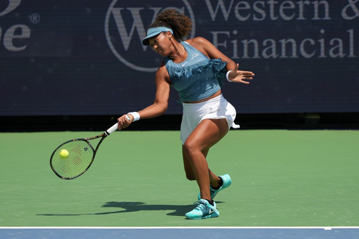 Naomi Osaka playing at the Cincinnati Open