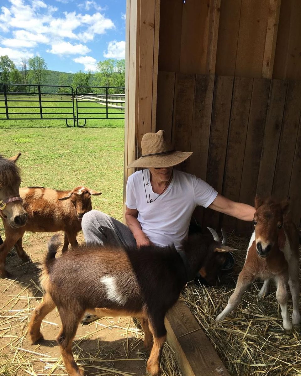 Kevin Bacon loves animals and lives in a farm