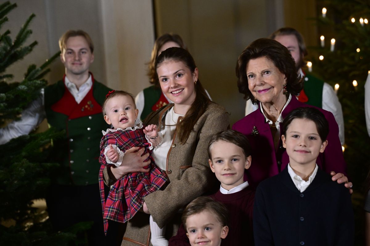 Princess Estelle and Princess Ines stole the spotlight at recent photographs taken by the Christmas Trees at the Sweden Royal Palace