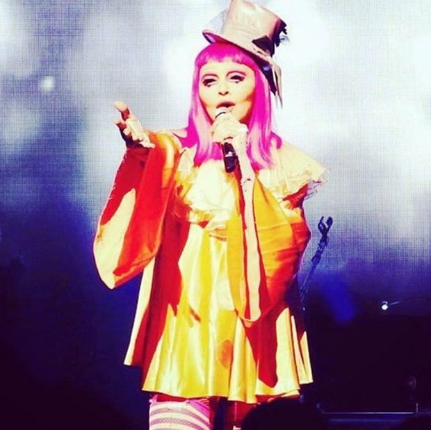 The star captioned this photo: "Send in the Clowns..........there ought to be Clowns! #tearsofaclown"
<br>
Photo: Instagram/@madonna